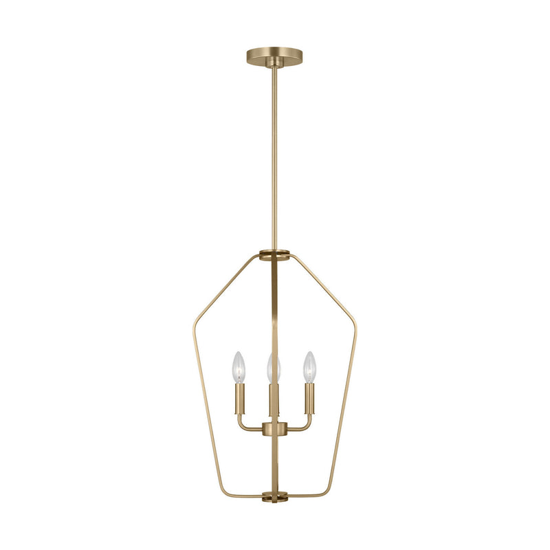Generation Lighting GLC1264SB Four Light Chandelier, Satin Brass