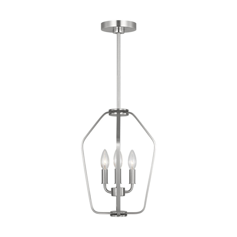 Generation Lighting GLC1283BS Three Light Chandelier, Brushed Nickel