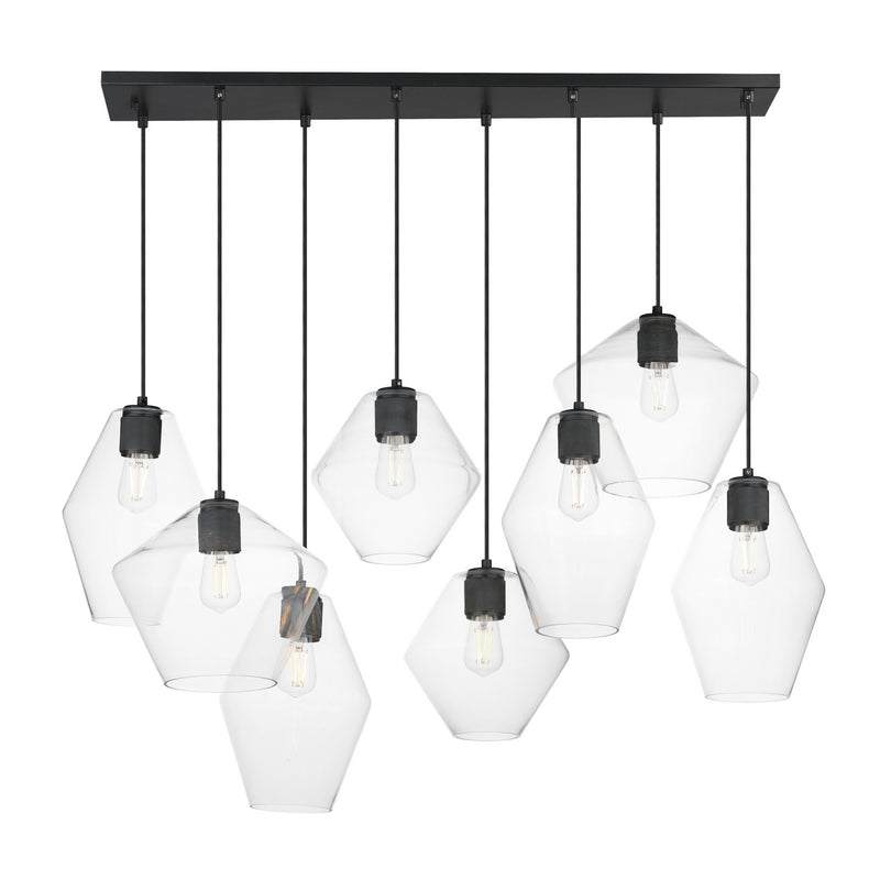 Maxim 21339CLBK Eight Light Pendant, Black