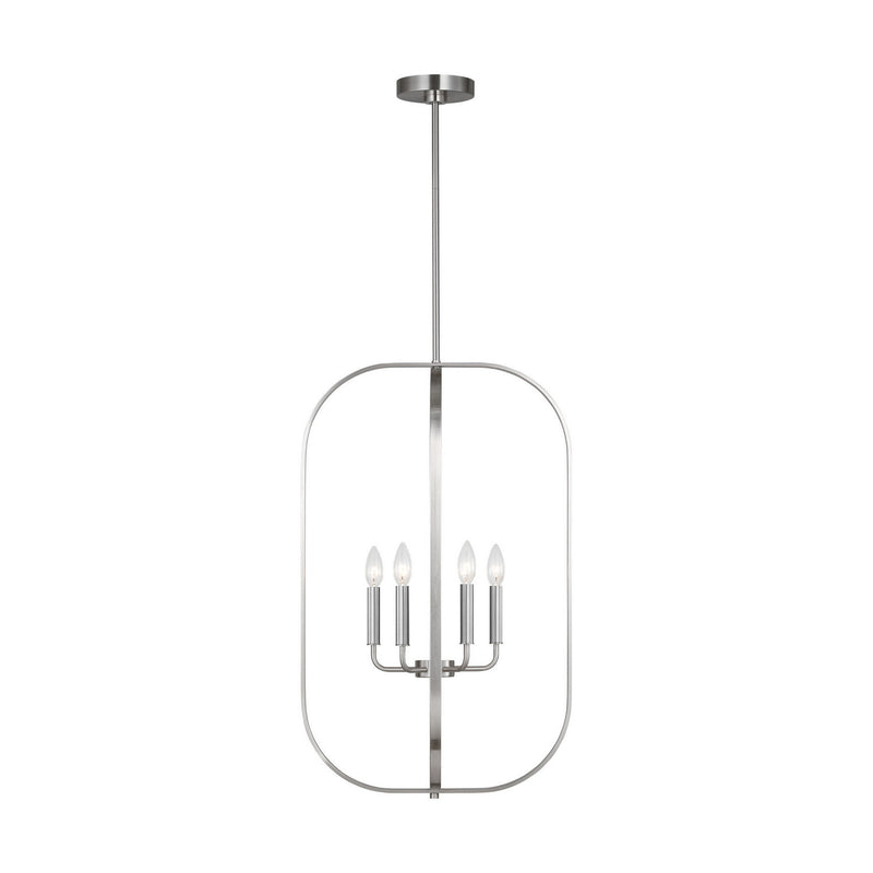Generation Lighting GLC1316BS Six Light Chandelier, Brushed Nickel