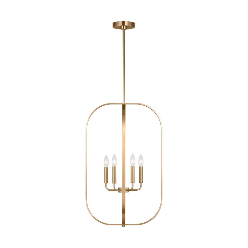 Generation Lighting GLC1316SB Six Light Chandelier, Satin Brass
