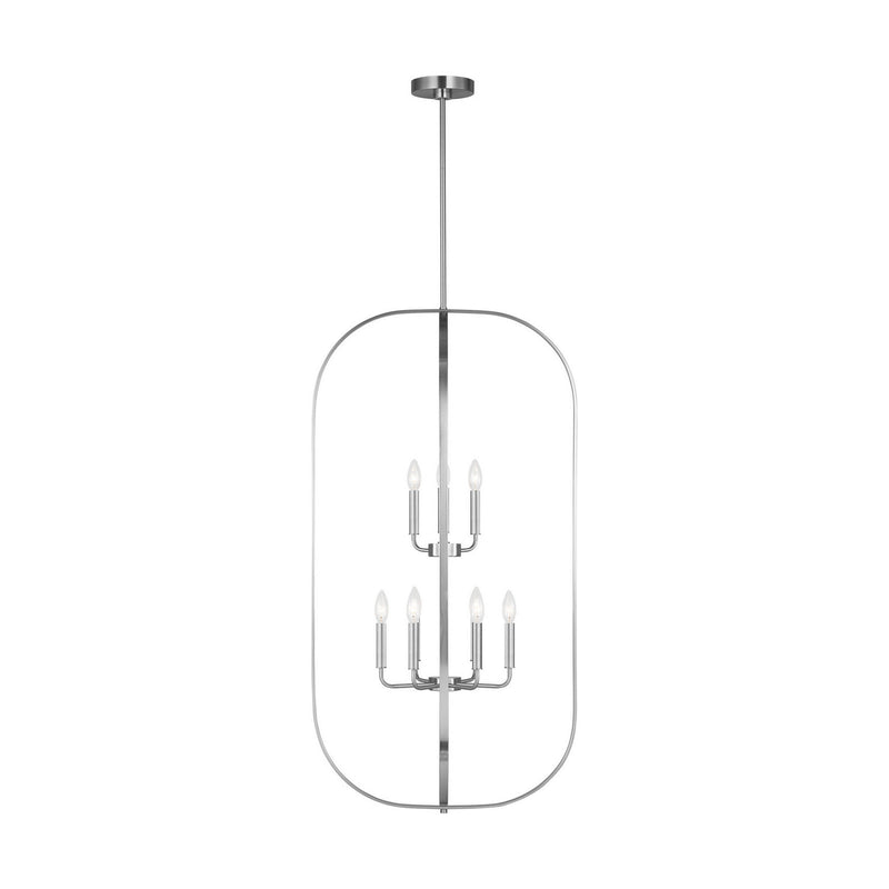 Generation Lighting GLC1329BS Nine Light Chandelier, Brushed Nickel