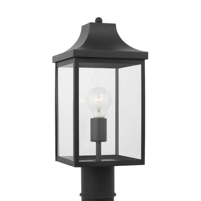 Generation Lighting GLO1051EN3/TXB One Light Post Lantern, Textured Black