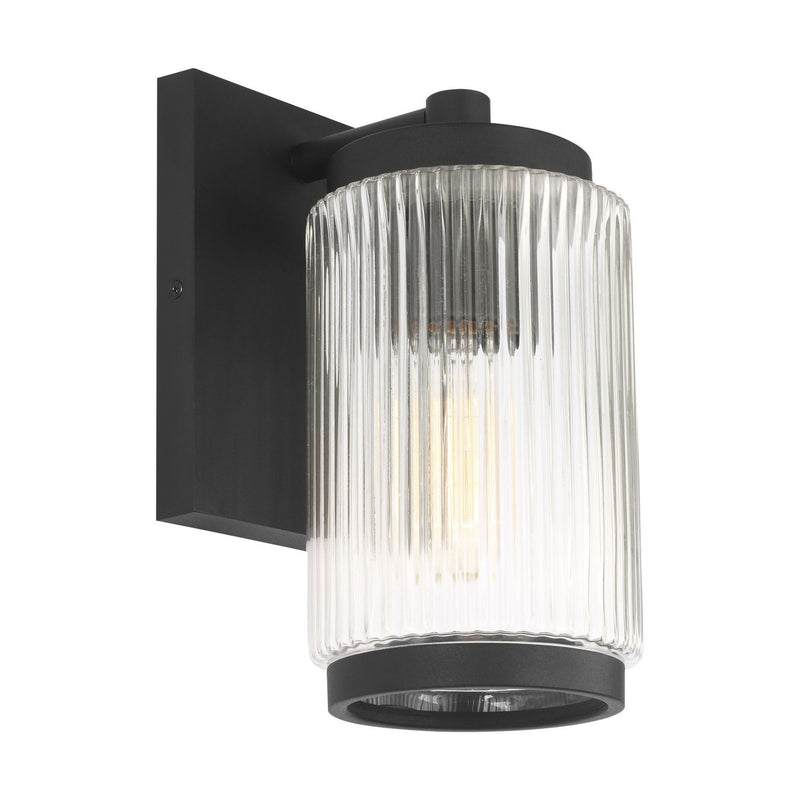 Generation Lighting GLO1061TXB One Light Outdoor Wall Lantern, Textured Black