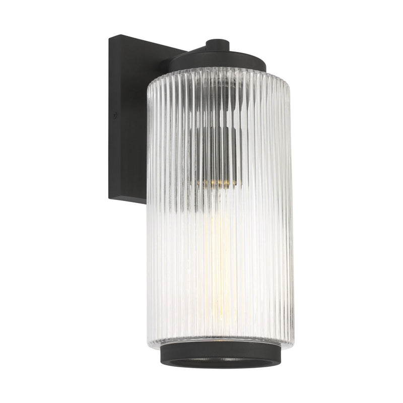 Generation Lighting GLO1071TXB One Light Outdoor Wall Lantern, Textured Black