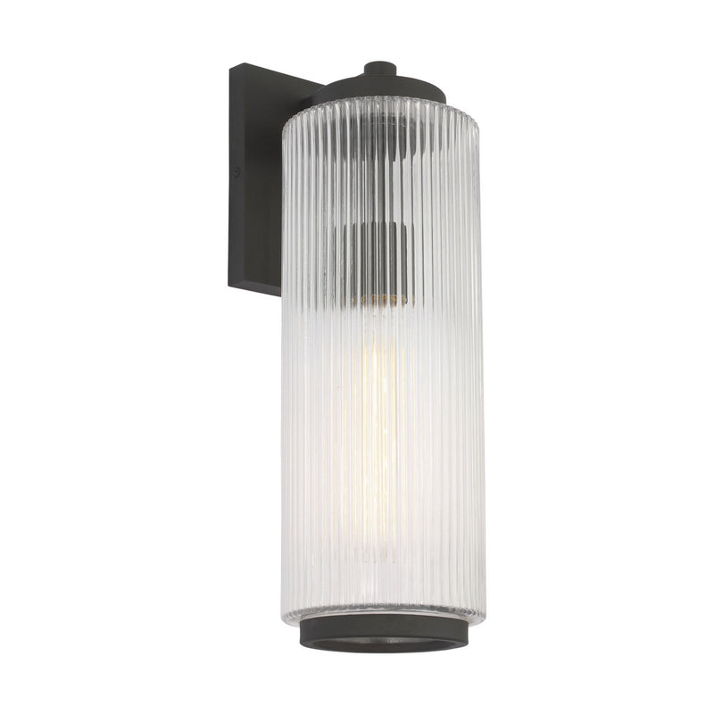 Generation Lighting GLO1081TXB One Light Outdoor Wall Lantern, Textured Black