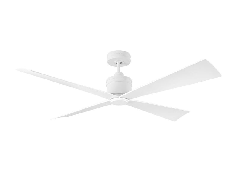 Visual Comfort Fan 4LNCR56RZW 56" Ceiling Fan, Matte White