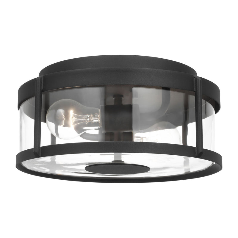 Generation Lighting GLO1132C-TXB Flush Mount, Textured Black