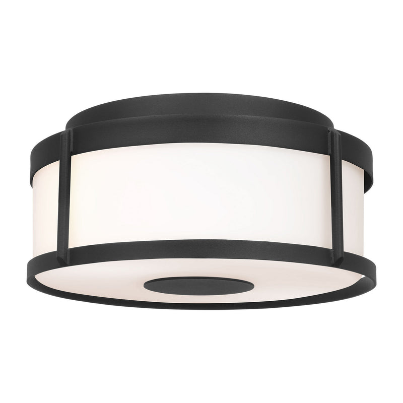 Generation Lighting GLO1132OE-TXB Flush Mount, Textured Black