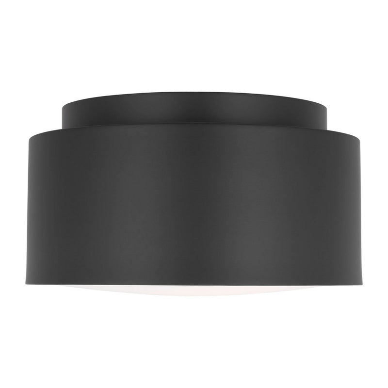Visual Comfort Studio DJF1051MBK One Light Flush Mount, Midnight Black