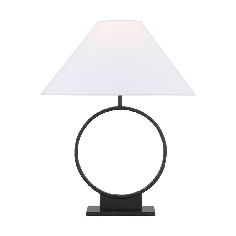 Visual Comfort Studio ET1521AI1 One Light Table Lamp, Aged Iron