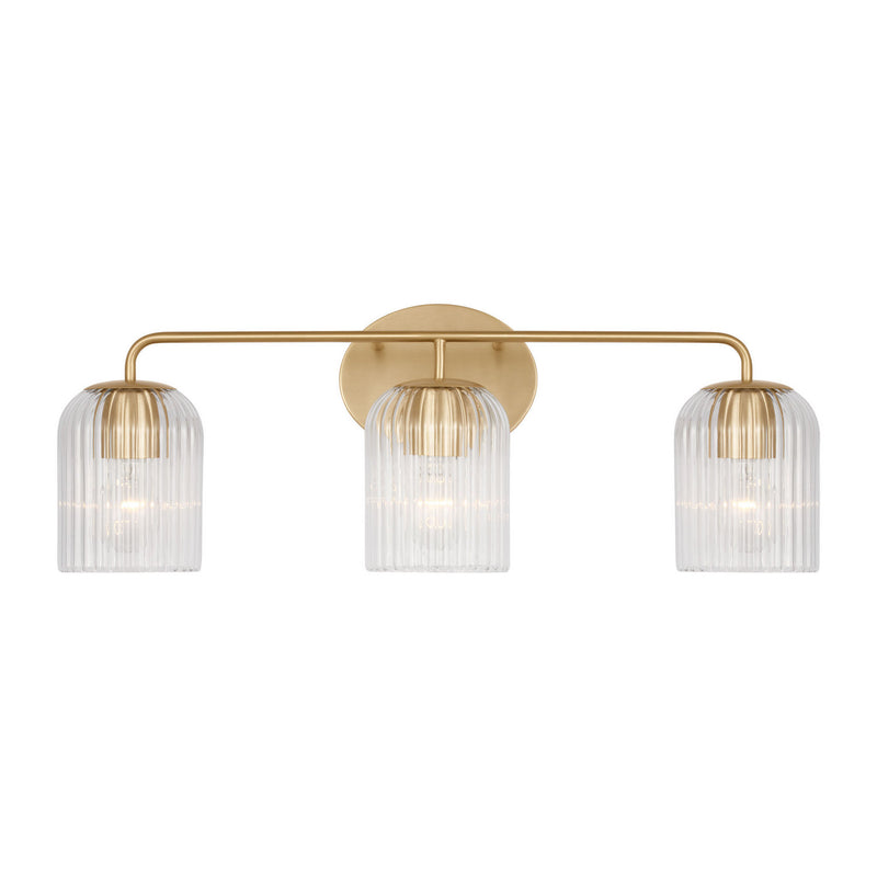 Generation Lighting GLV1133SB Three Light Vanity, Satin Brass