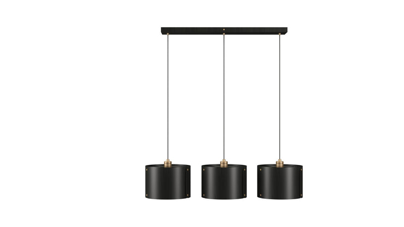 Accord Lighting 1542.44 Three Light Pendant, Charcoal