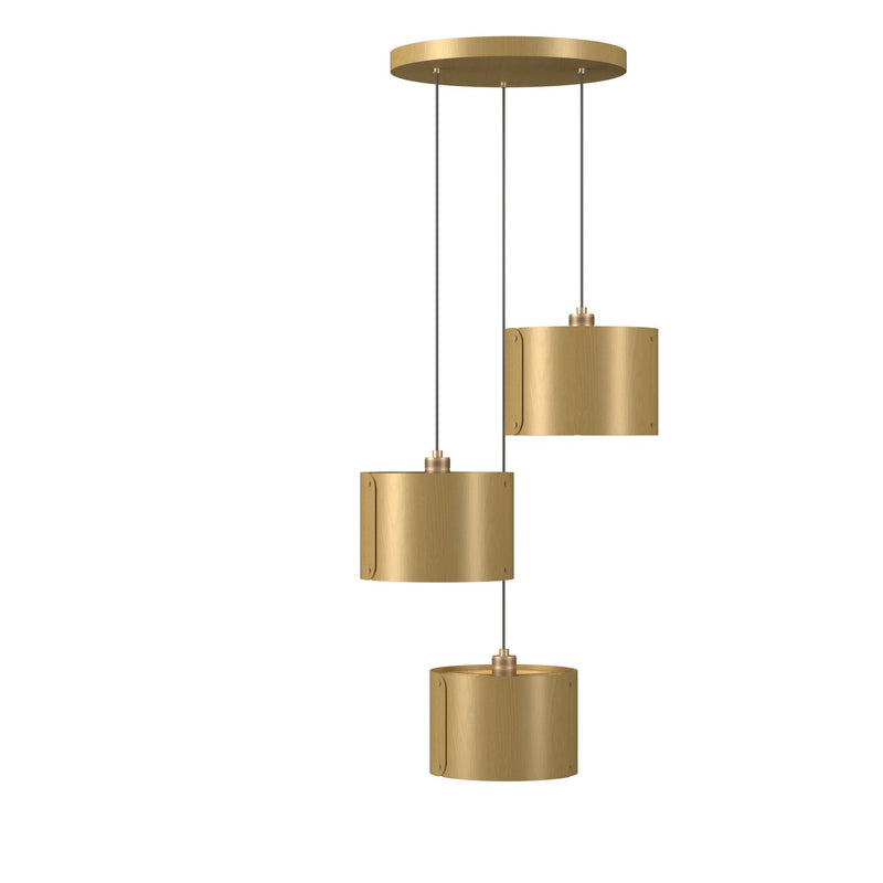 Accord Lighting 1543.49 Three Light Pendant, Organic Gold