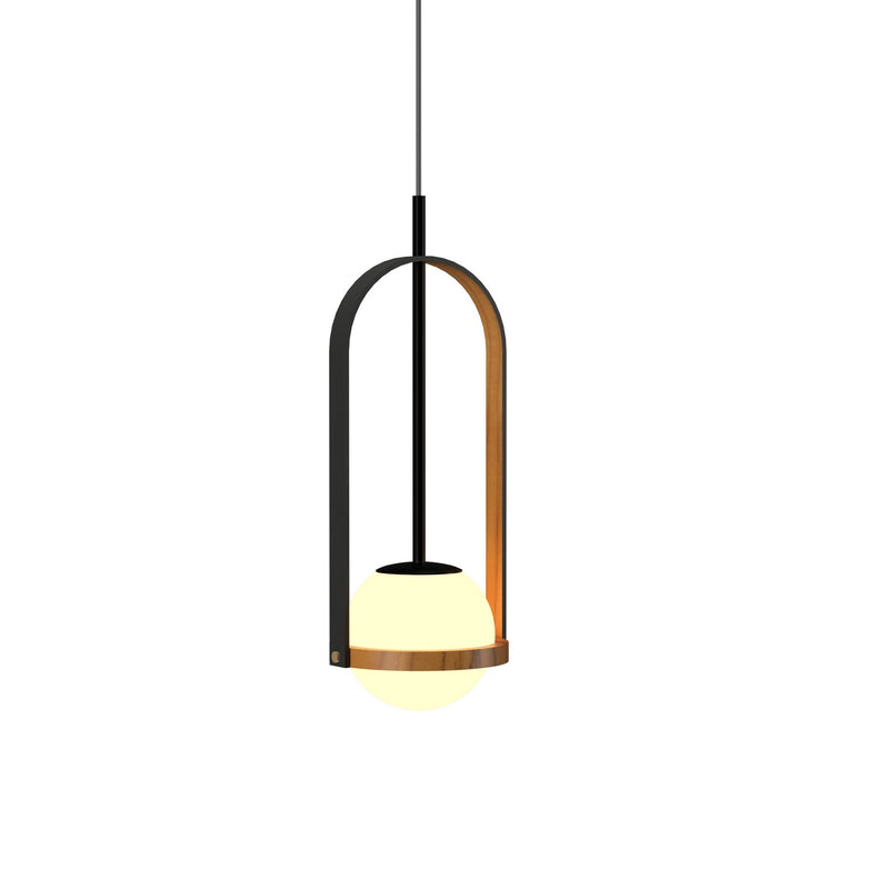 Accord Lighting 1544.12 One Light Pendant, Teak