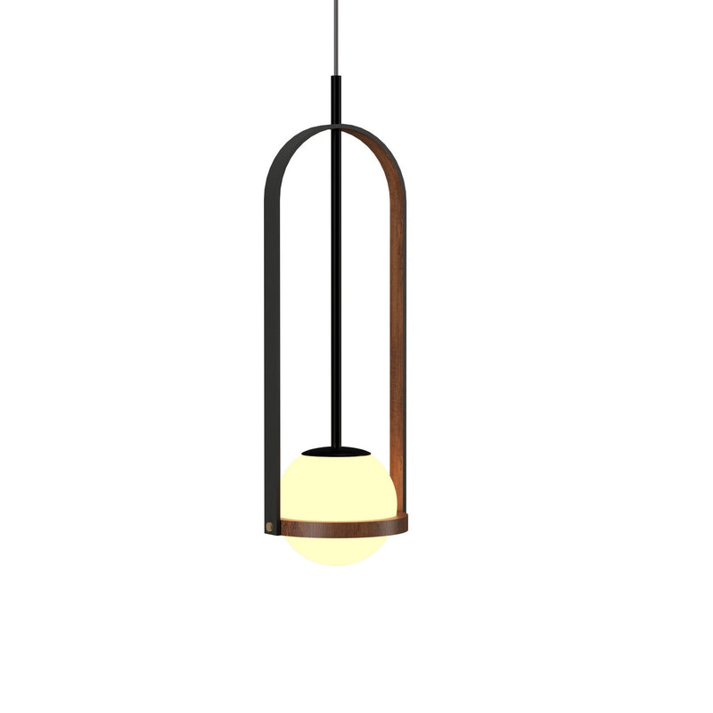 Accord Lighting 1545.06 One Light Pendant, Imbuia