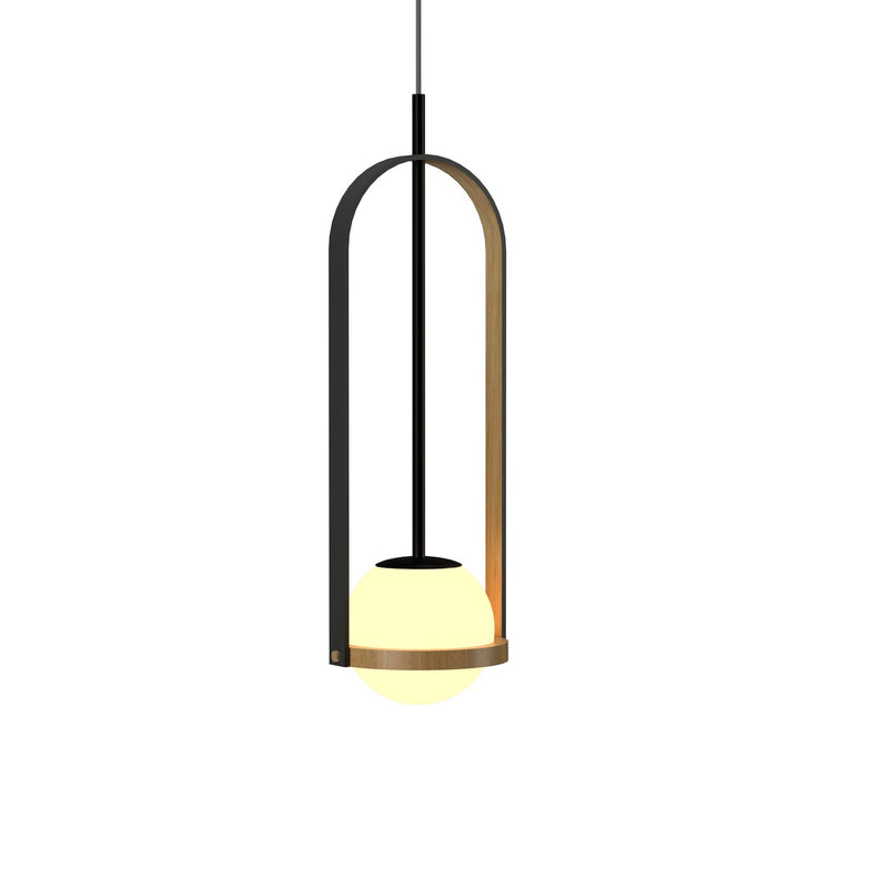 Accord Lighting 1545.09 One Light Pendant, Louro Freijo
