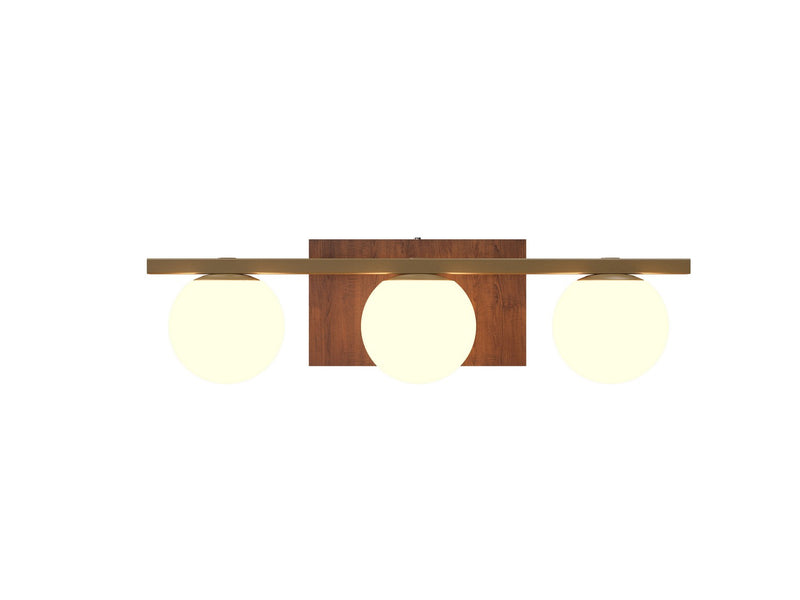 Accord Lighting 4207.06 Three Light Wall Lamp, Imbuia