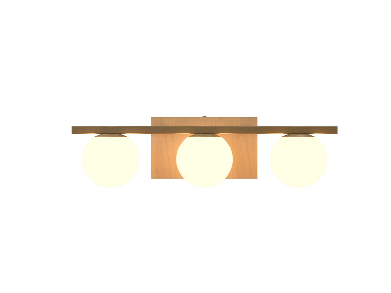 Accord Lighting 4207.34 Three Light Wall Lamp, Maple