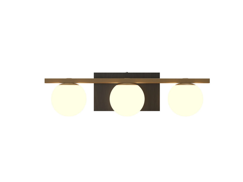 Accord Lighting 4207.44 Three Light Wall Lamp, Charcoal