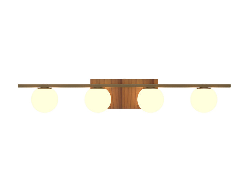 Accord Lighting 4211.12 Four Light Wall Lamp, Teak