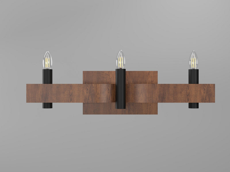 Accord Lighting 4212.06 Three Light Wall Lamp, Imbuia