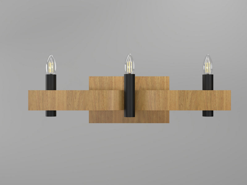 Accord Lighting 4212.09 Three Light Wall Lamp, Louro Freijo