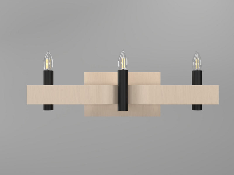 Accord Lighting 4212.48 Three Light Wall Lamp, Organic Cappuccino