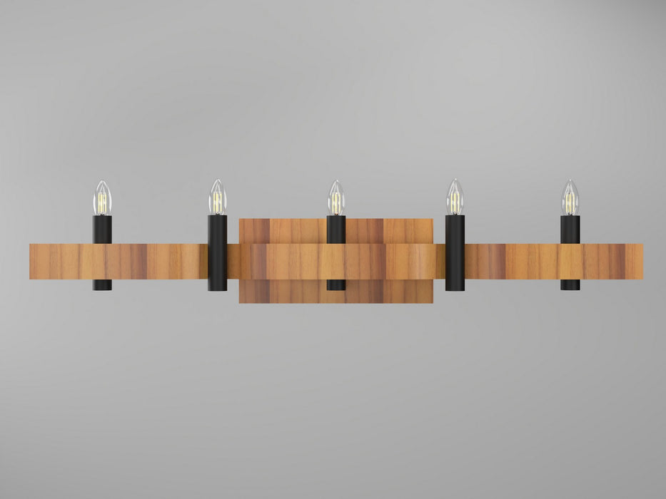 Accord Lighting 4214.12 Four Light Wall Lamp, Teak