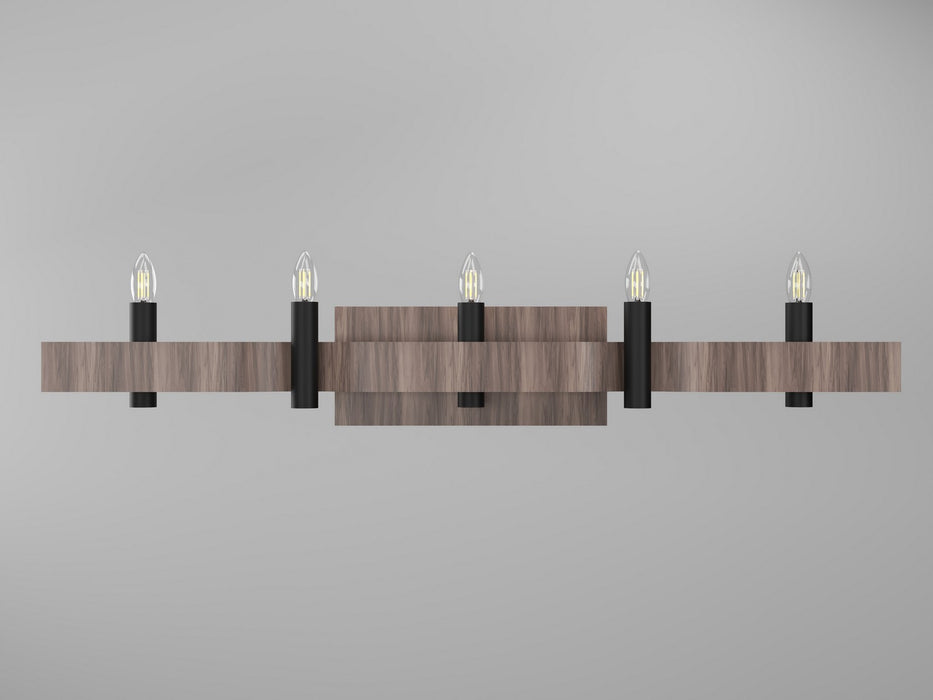 Accord Lighting 4214.18 Four Light Wall Lamp, American Walnut