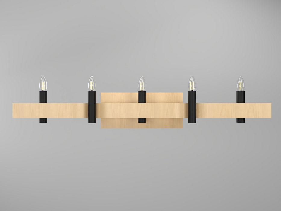 Accord Lighting 4214.34 Four Light Wall Lamp, Maple