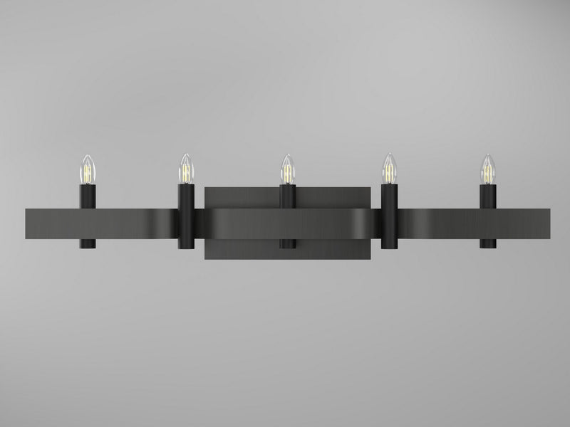 Accord Lighting 4214.44 Four Light Wall Lamp, Charcoal