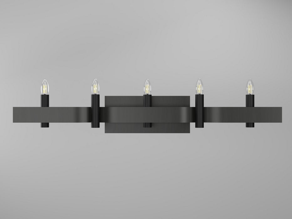 Accord Lighting 4214.44 Four Light Wall Lamp, Charcoal