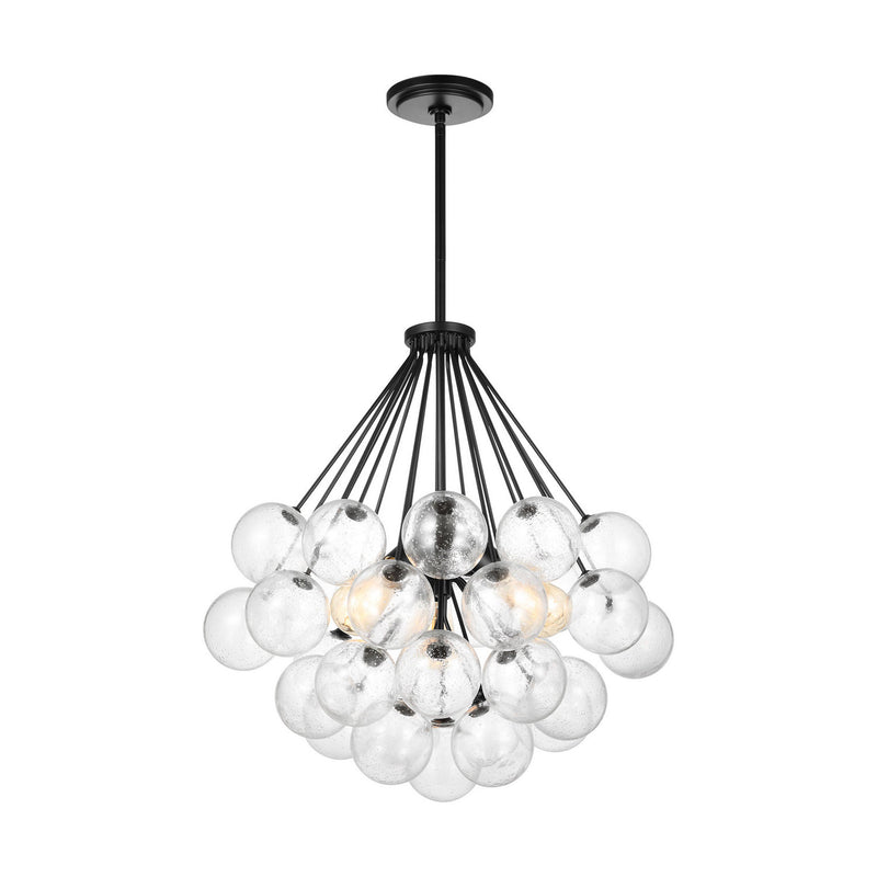 Visual Comfort Studio 6514303-112 Three Light Pendant, Midnight Black