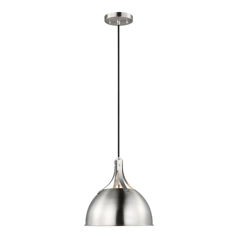 Visual Comfort Studio 6524201EN3-962 One Light Pendant, Brushed Nickel