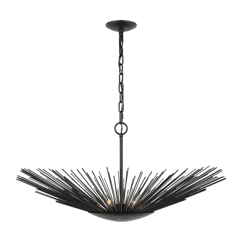 Visual Comfort Studio AP1084AI One Light Pendant, Aged Iron