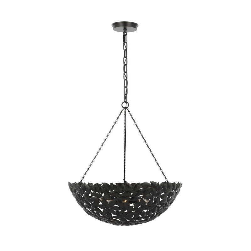 Visual Comfort Studio AP1186AI Six Light Pendant, Aged Iron
