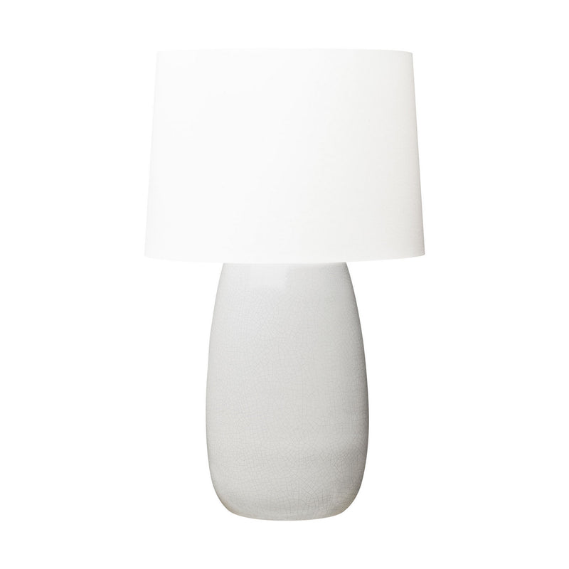 Visual Comfort Studio BT1081WHC1 One Light Table Lamp, White Crackle