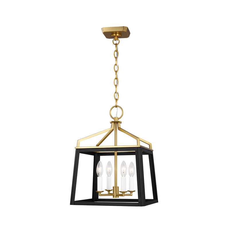 Visual Comfort Studio CC1564MBKBBS Four Light Lantern, Midnight Black