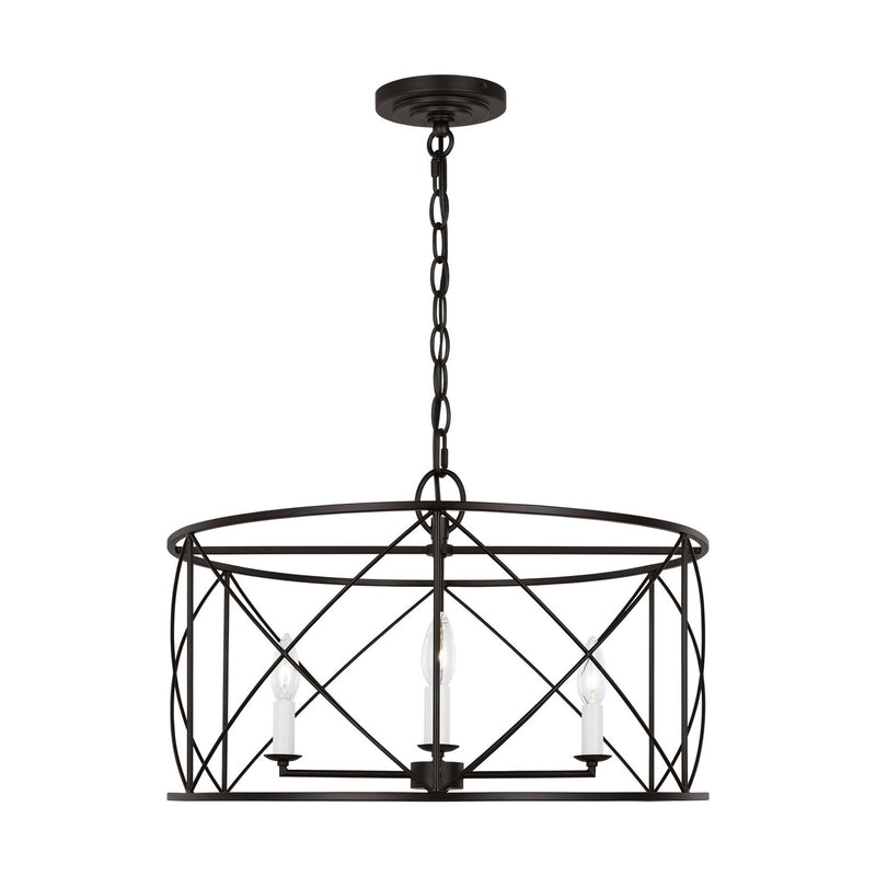 Visual Comfort Studio CC1634AI Four Light Chandelier, Aged Iron