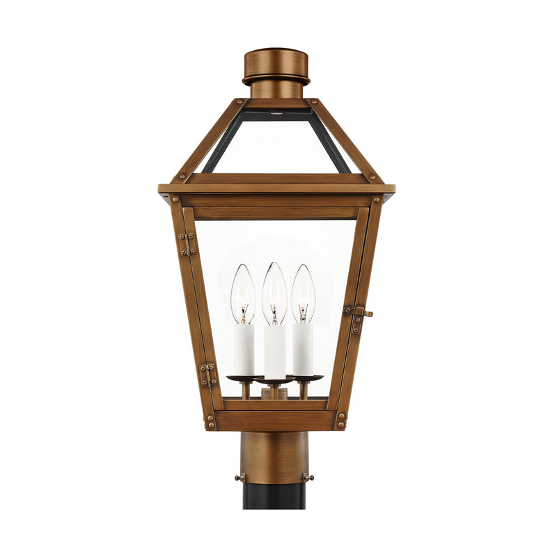 Visual Comfort Studio CO1413NCP Three Light Post Mount, Natural Copper