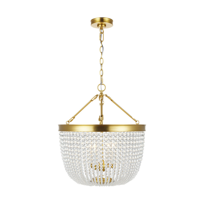 Visual Comfort Studio CP1354BBS Four Light Pendant, Burnished Brass