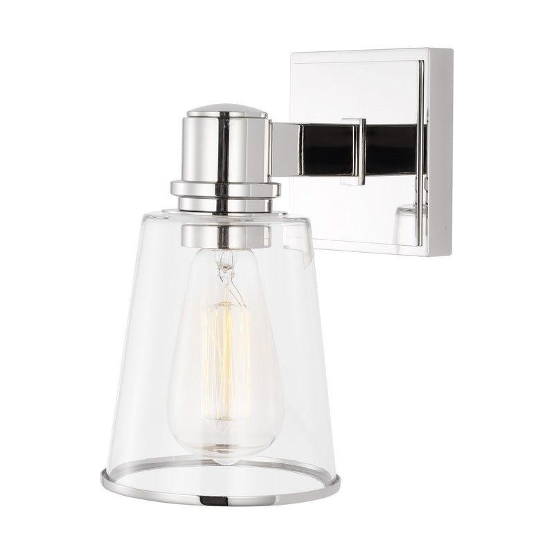 Visual Comfort Studio CV1031PN One Light Bath Vanity, Polished Nickel