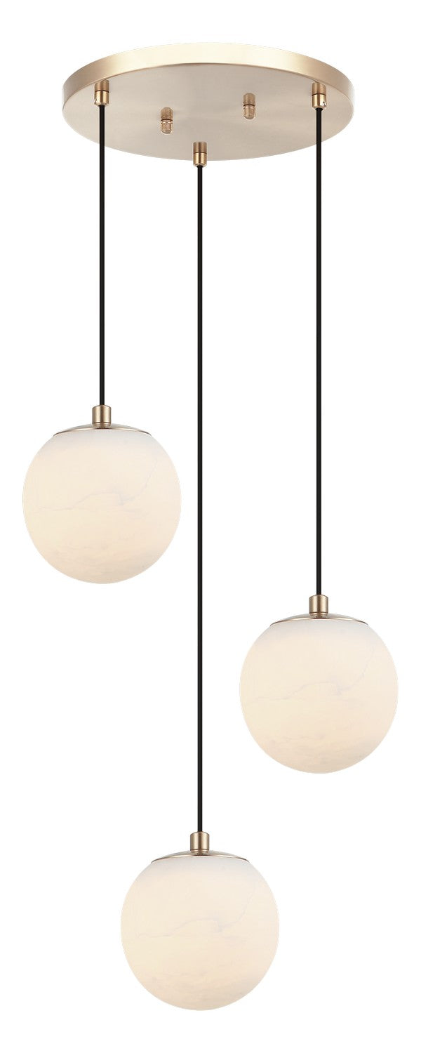 Matteo Lighting C41713CG LED Pendant, Aged Gold Brass