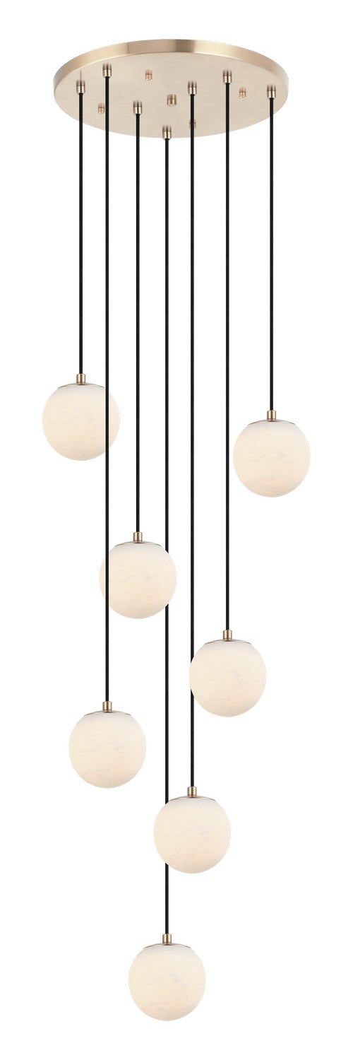 Matteo Lighting C41717CG LED Pendant, Aged Gold Brass