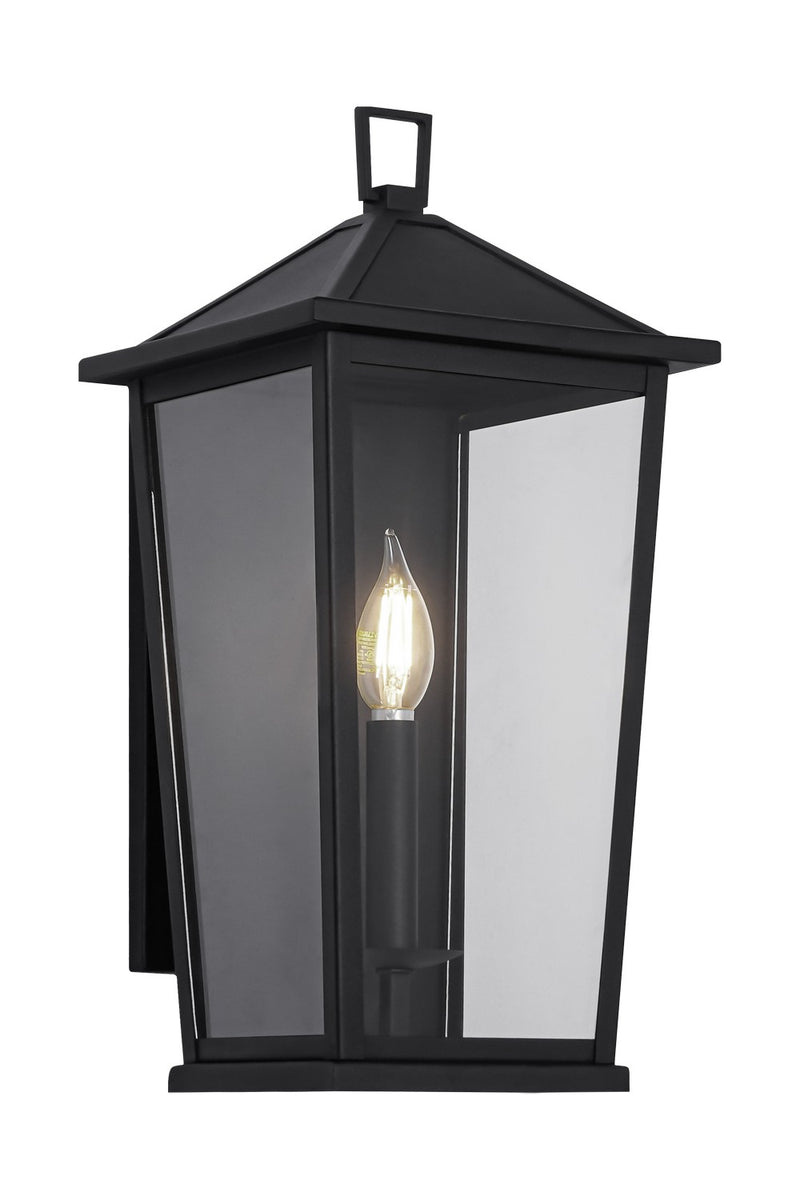 Matteo Lighting S11901MB One Light Wall Sconce, Matte Black