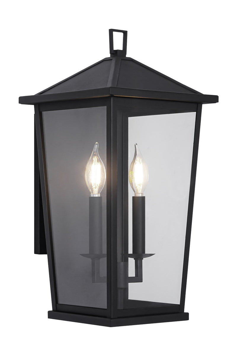 Matteo Lighting S11902MB Two Light Wall Sconce, Matte Black