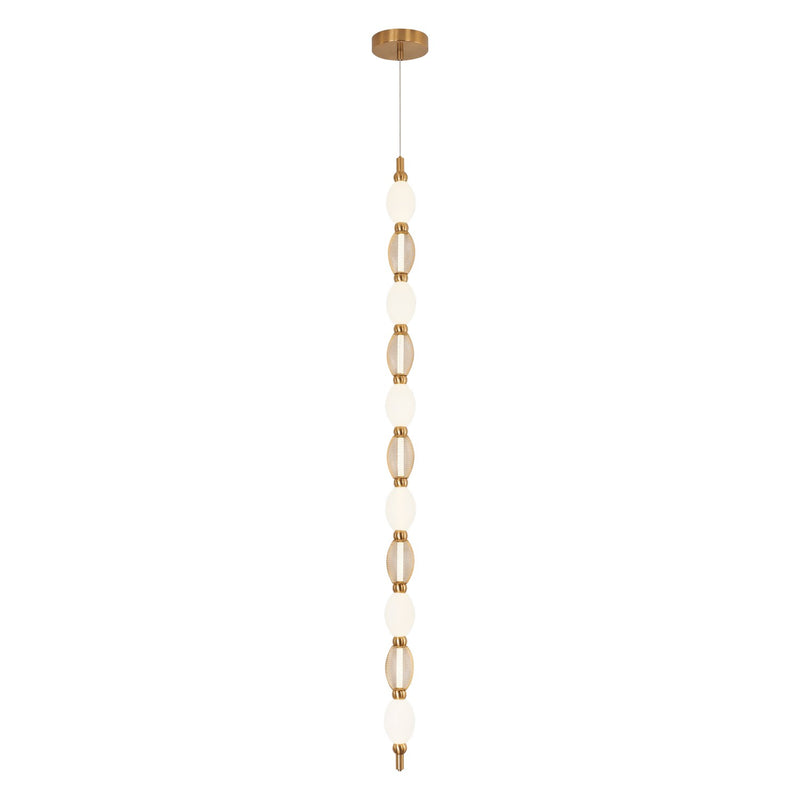 Matteo Lighting C37101AG LED Pendant, Aged Gold Brass