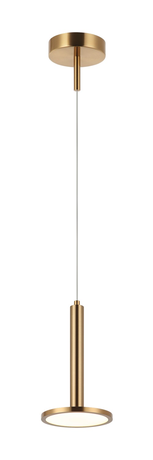 Matteo Lighting C37701AG LED Pendant, Aged Gold Brass