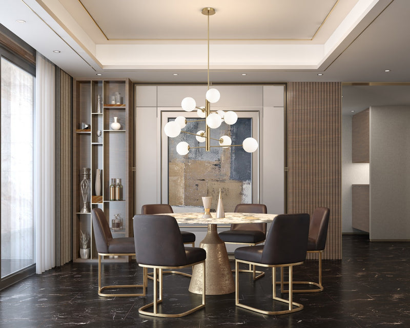 Artcraft AC11768BR 12 Light Chandelier, Brass